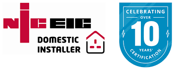 NICEIC Domestic Installer, celebrating over 10 years certification